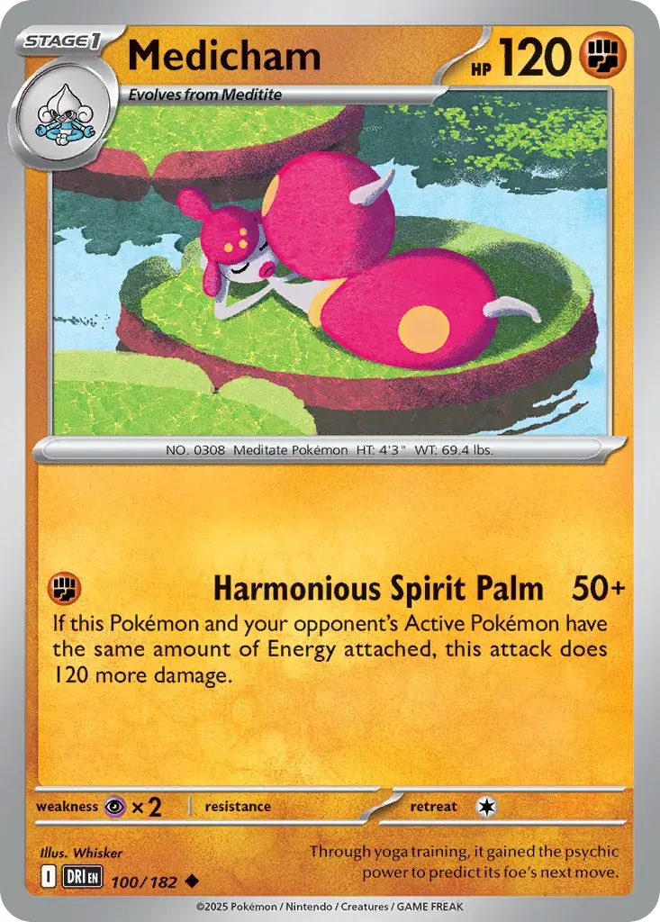 Medicham Destined Rivals Pokemon card