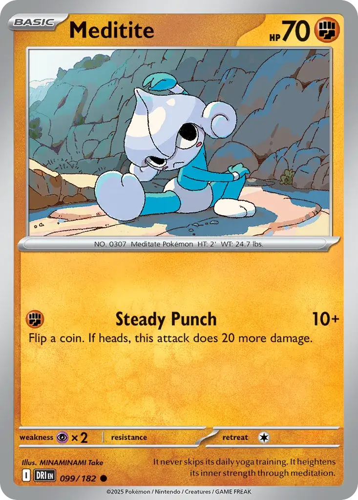 Meditite Destined Rivals Pokemon card