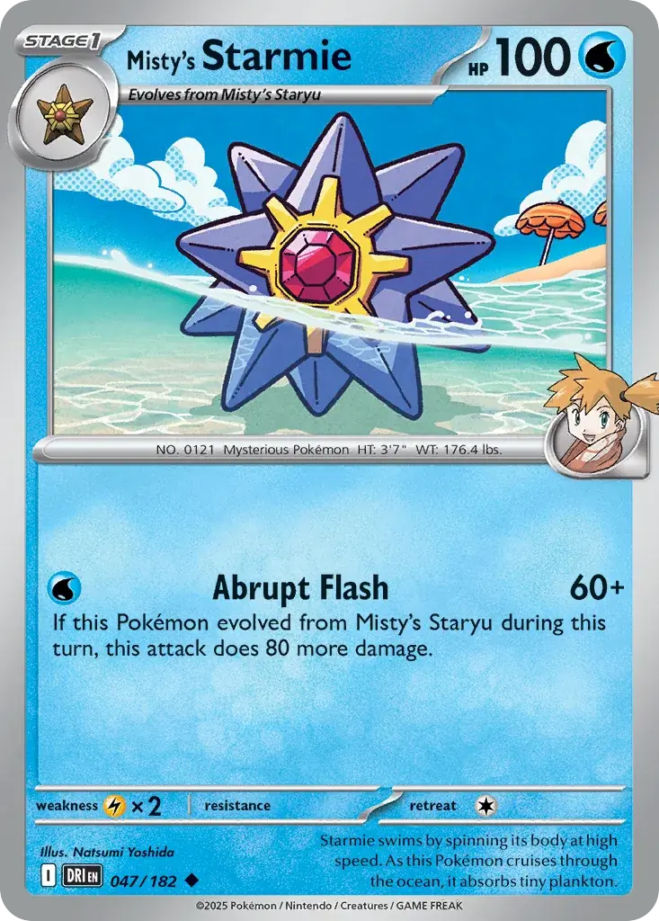 Misty's Starmie Destined Rivals Pokemon card