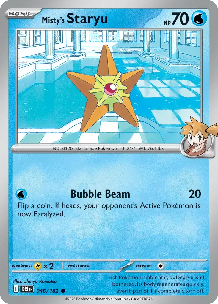 Misty's Staryu Destined Rivals Pokemon card