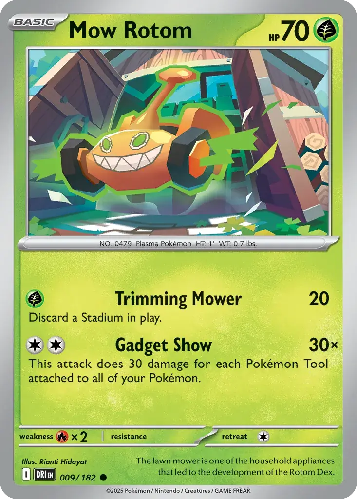 Mow Rotom Destined Rivals Pokemon card