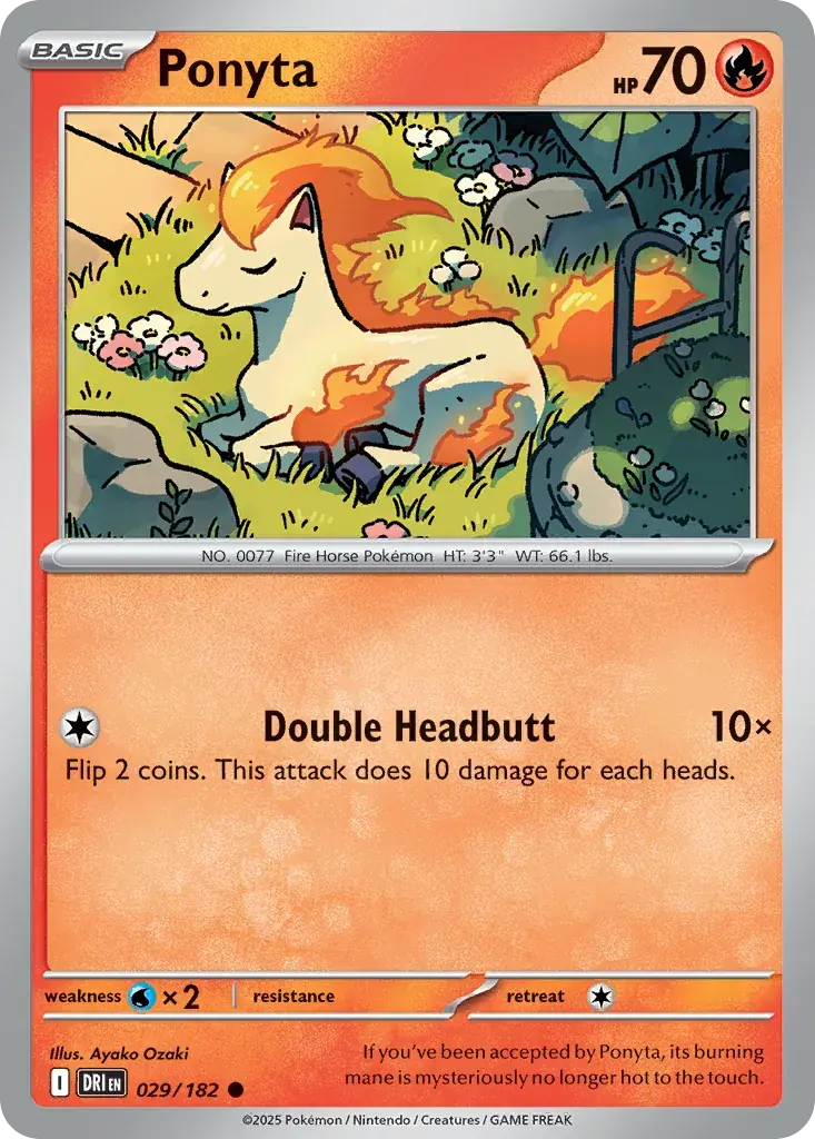 Ponyta Destined Rivals Pokemon card