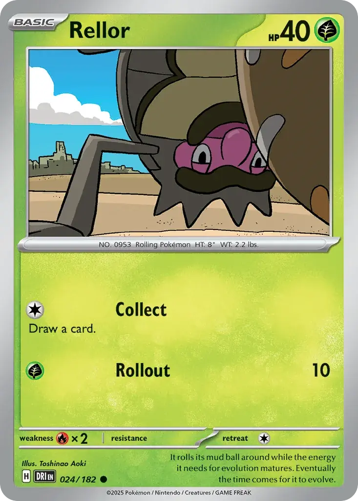 Rellor Destined Rivals Pokemon card