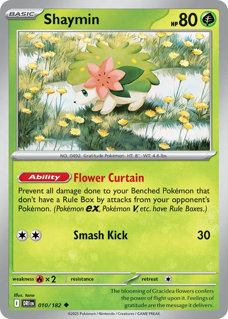 Shaymin Destined Rivals Pokemon card