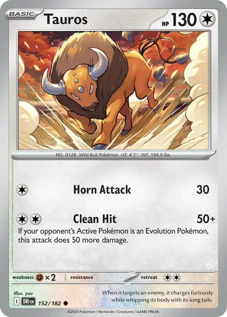 Tauros Destined Rivals Pokemon card