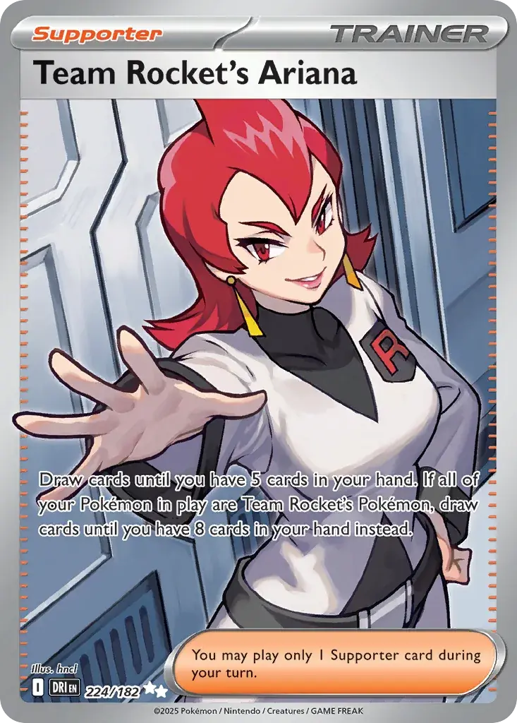 Team Rocket's Ariana Destined Rivals Pokemon card