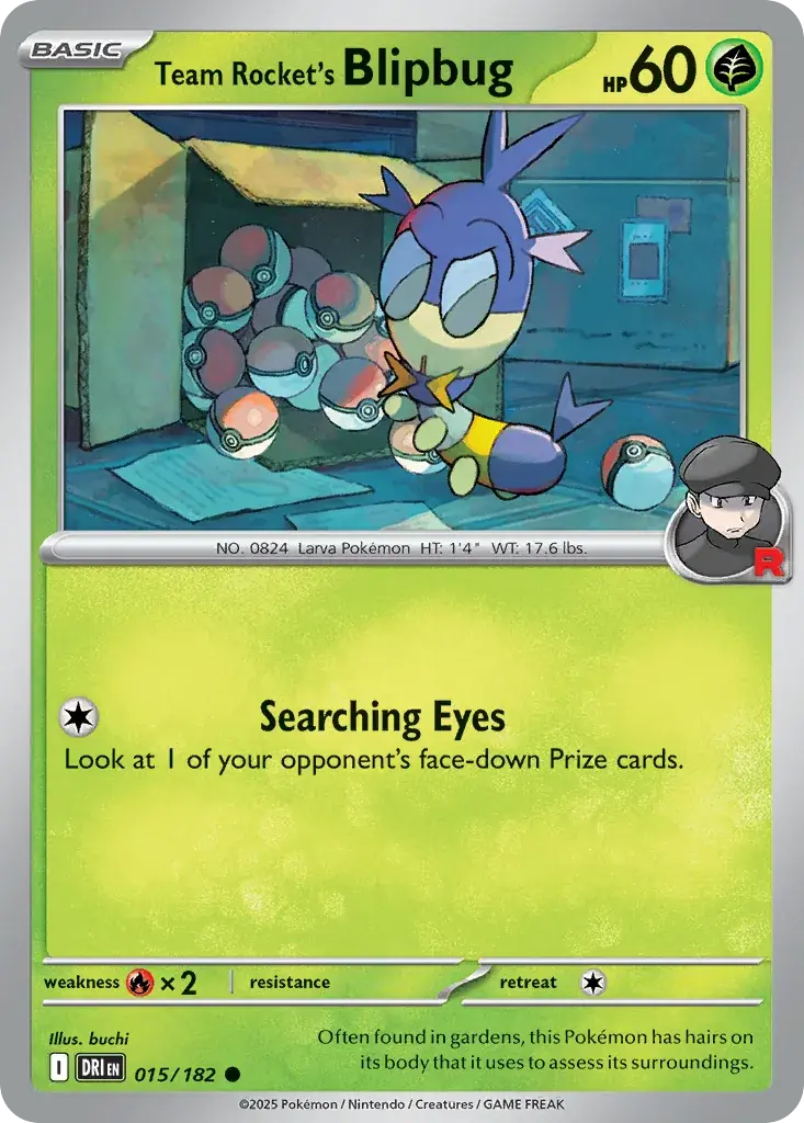Team Rocket's Blipbug Destined Rivals Pokemon card
