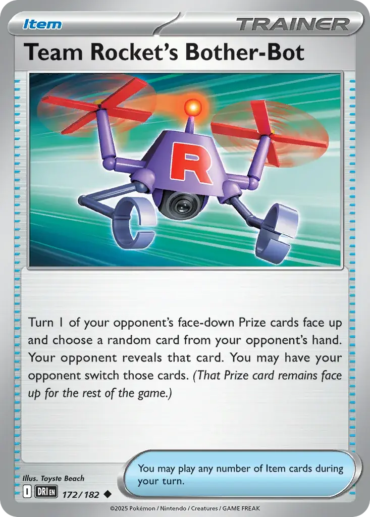 Team Rocket's Bother-Bot Destined Rivals Pokemon card