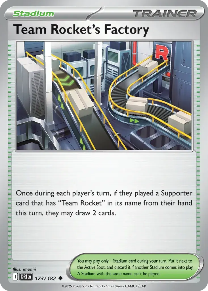 Team Rocket's Factory Destined Rivals Pokemon card