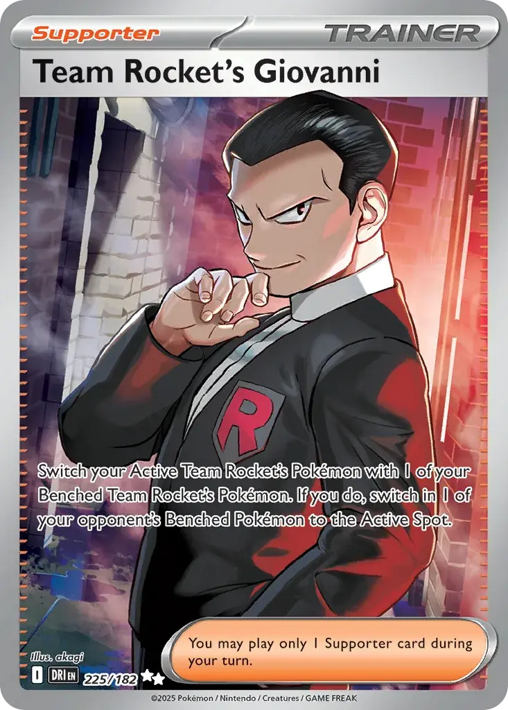 Team Rocket's Giovanni Destined Rivals Pokemon card