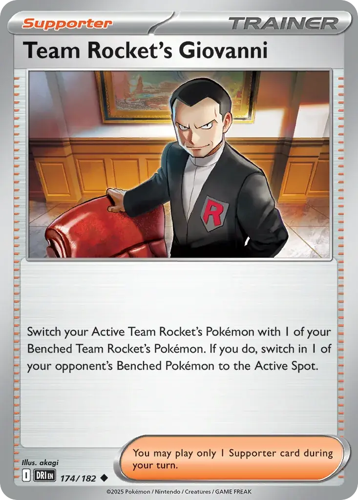 Team Rocket's Giovanni Destined Rivals Pokemon card