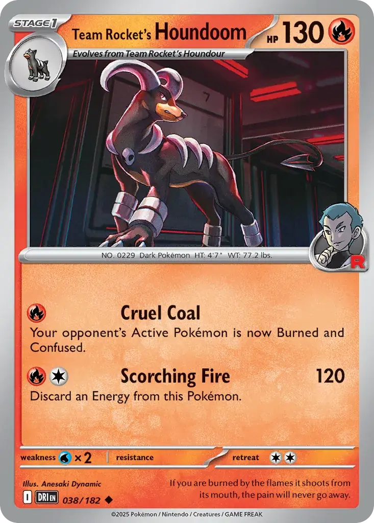 Team Rocket's Houndoom Destined Rivals Pokemon card