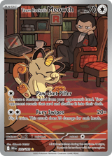 Team Rocket's Meowth Illustration Rare Destined Rivals