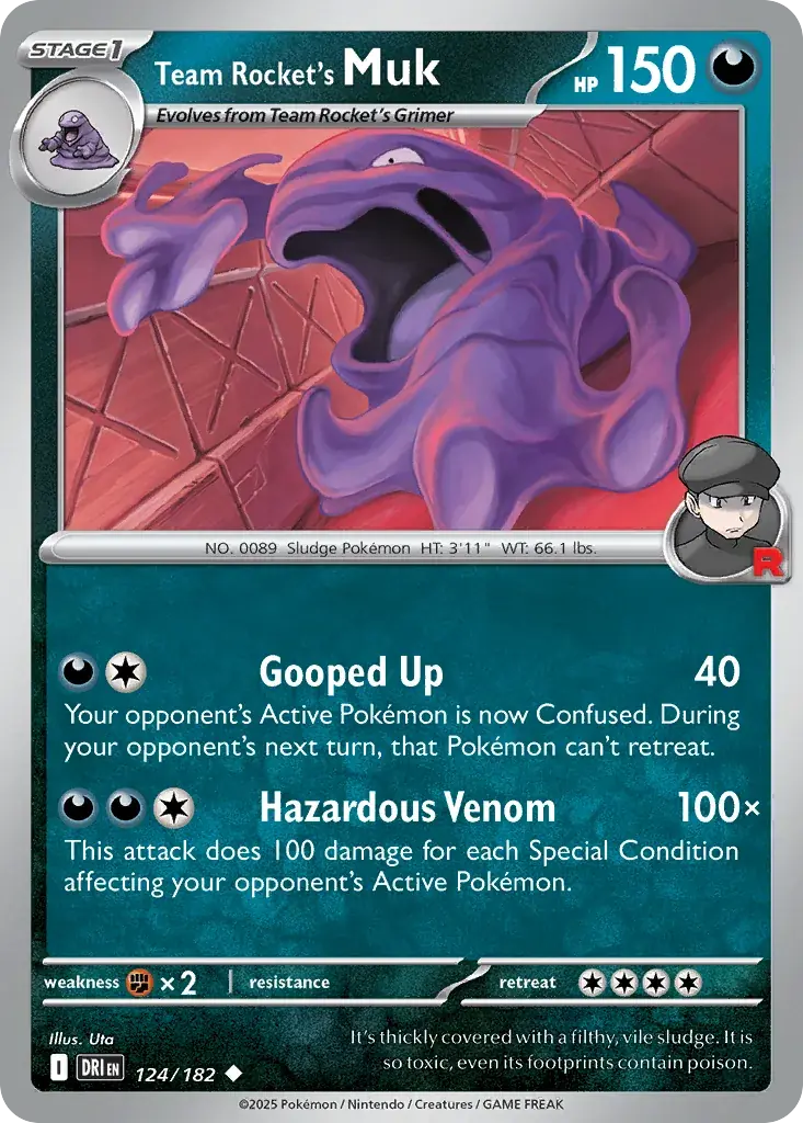 Team Rocket's Muk Destined Rivals Pokemon card