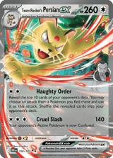 Team Rocket's Persian ex Double Rare Destined Rivals