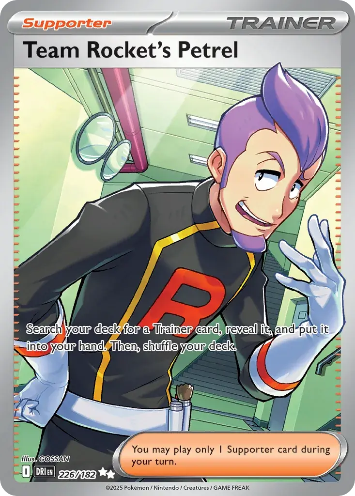 Team Rocket's Petrel Destined Rivals Pokemon card