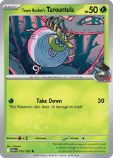 Team Rocket's Tarountula Common Destined Rivals