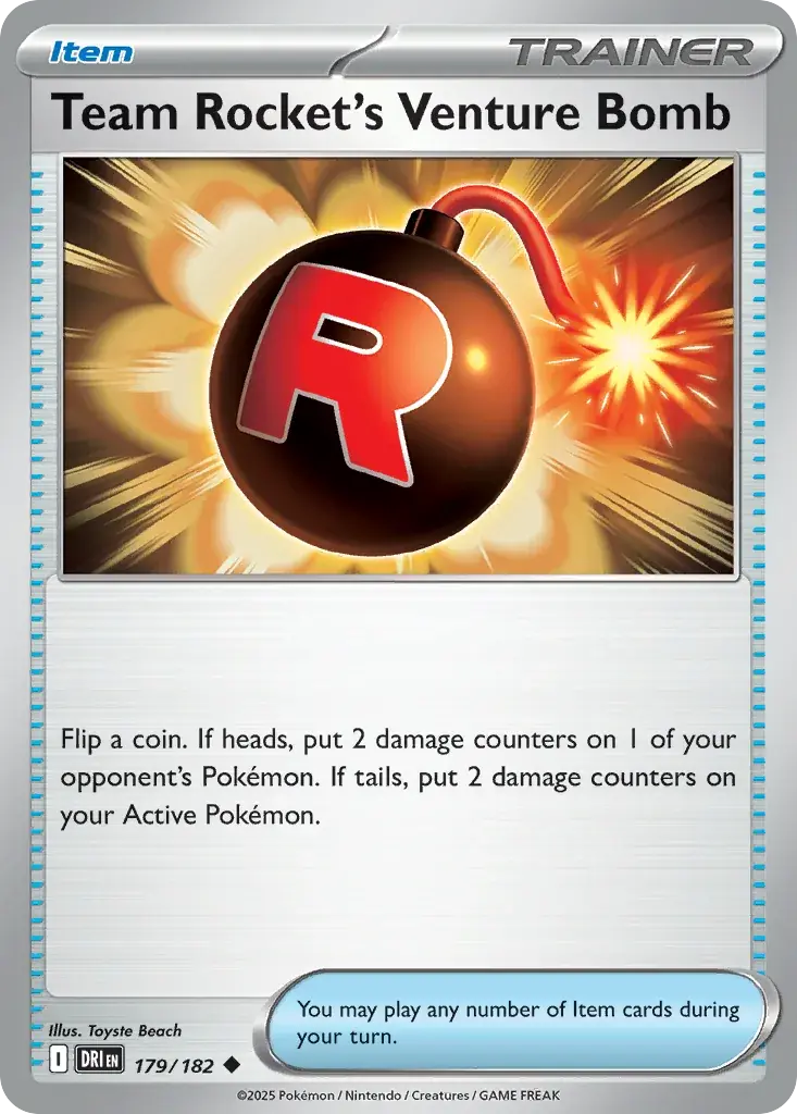 Team Rocket's Venture Bomb Destined Rivals Pokemon card