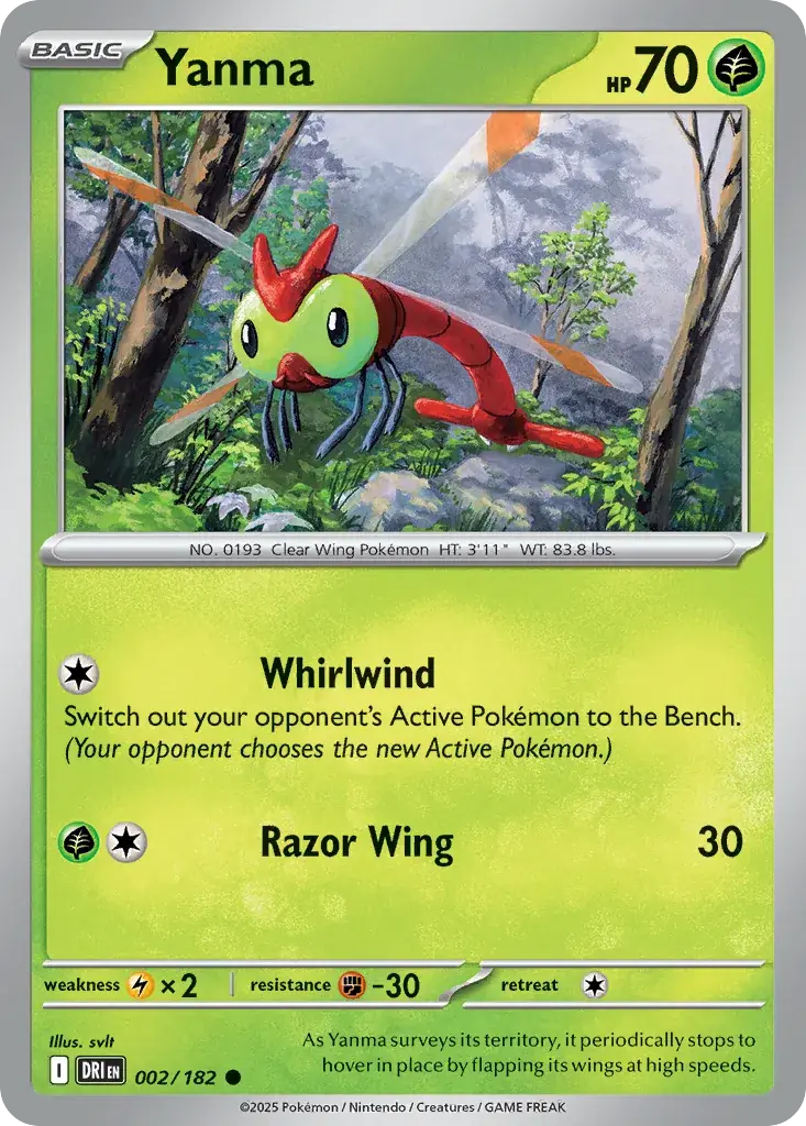 Yanma Destined Rivals Pokemon card