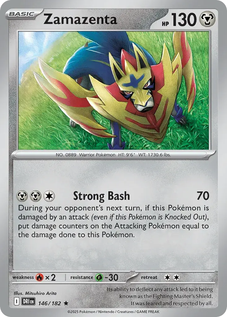 Zamazenta Destined Rivals Pokemon card