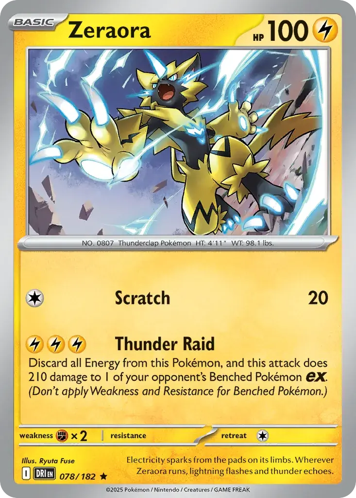 Zeraora Destined Rivals Pokemon card