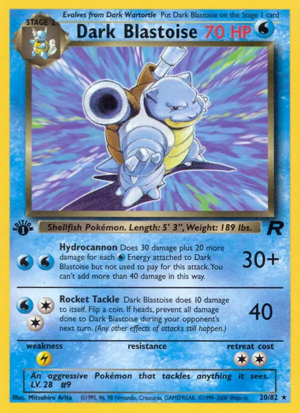 Dark Blastoise Team Rocket Pokemon card
