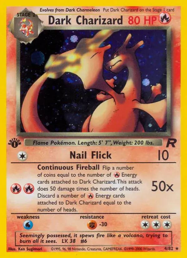 Dark Charizard Team Rocket Pokemon card