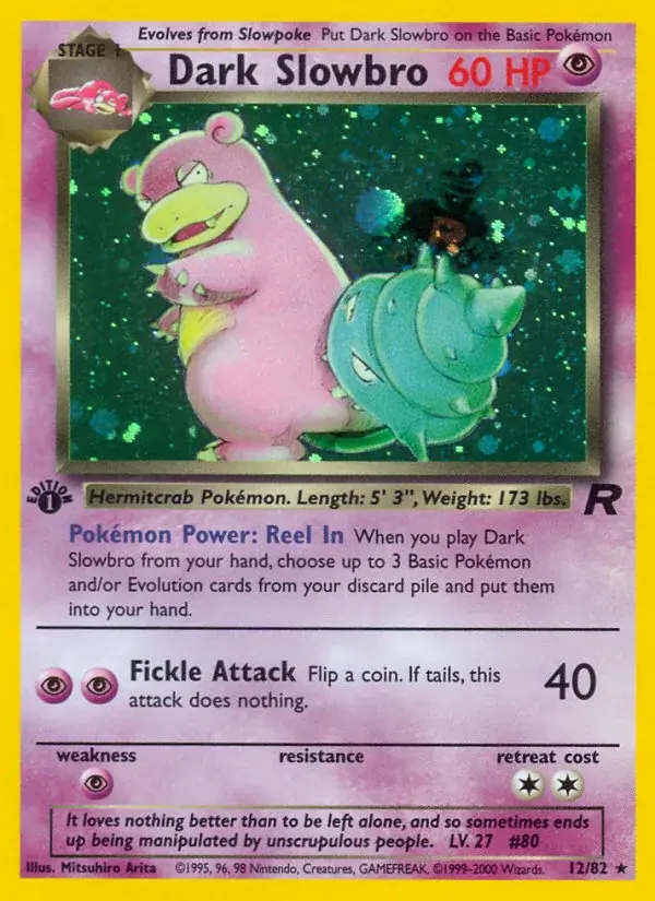 Dark Slowbro Team Rocket Pokemon card